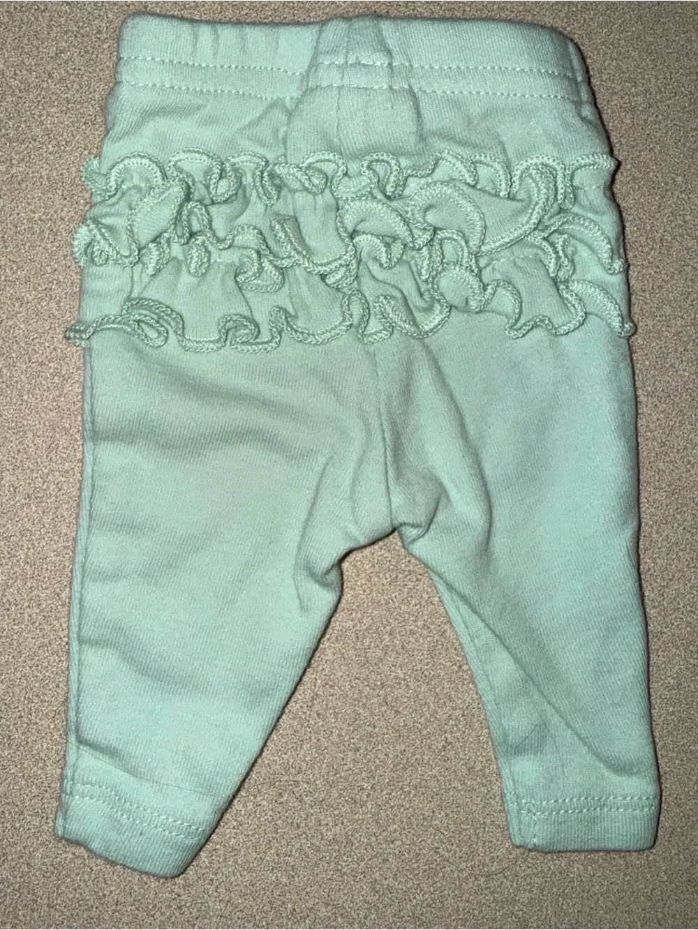 4 pair of Carter’s preemie baby girl pants mint, navy, pink, purple